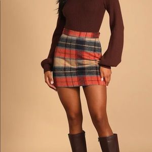 Lulu’s plaid mini skirt